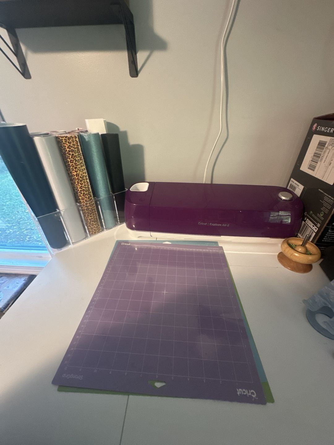 Cricut Explore Air 2 Purple Cutting Machine with Mats and Vinyl Rollers 1