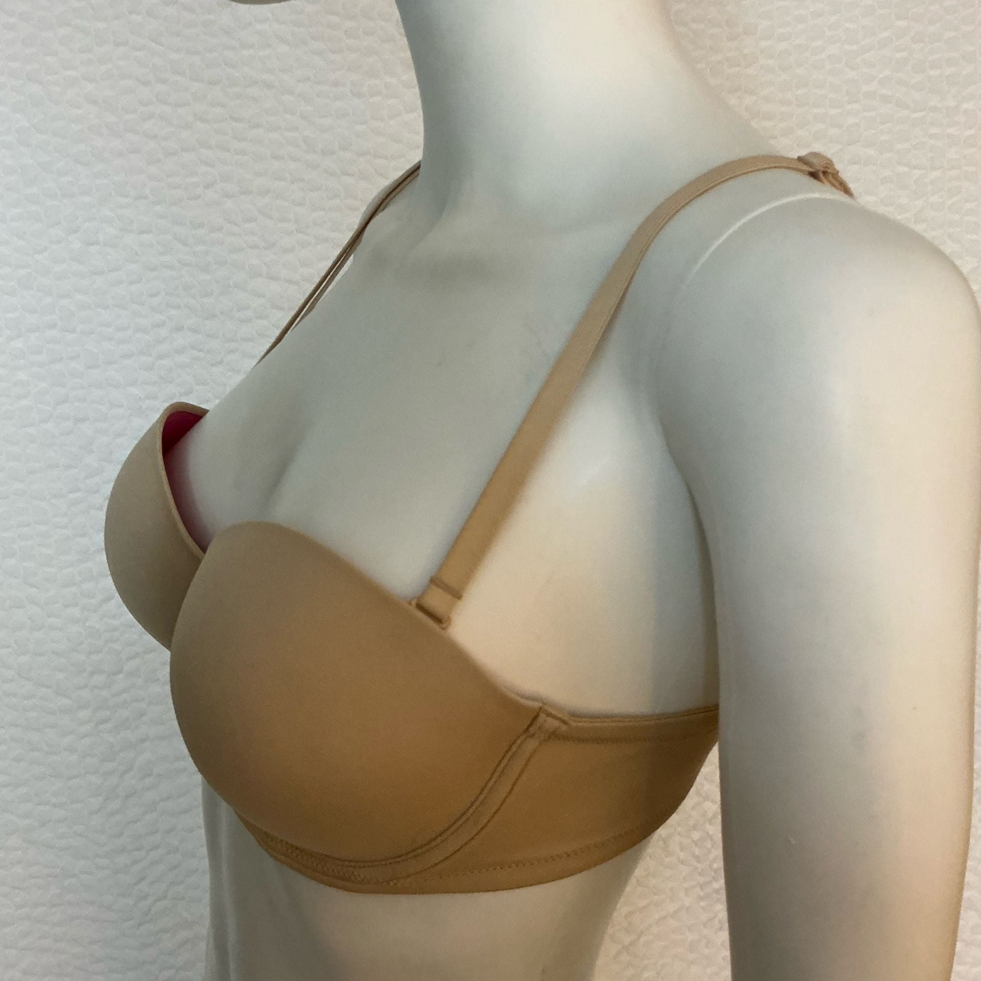 Pink Victoria's Secret Bra Size 34C Nude T-Shirt Underwire 4