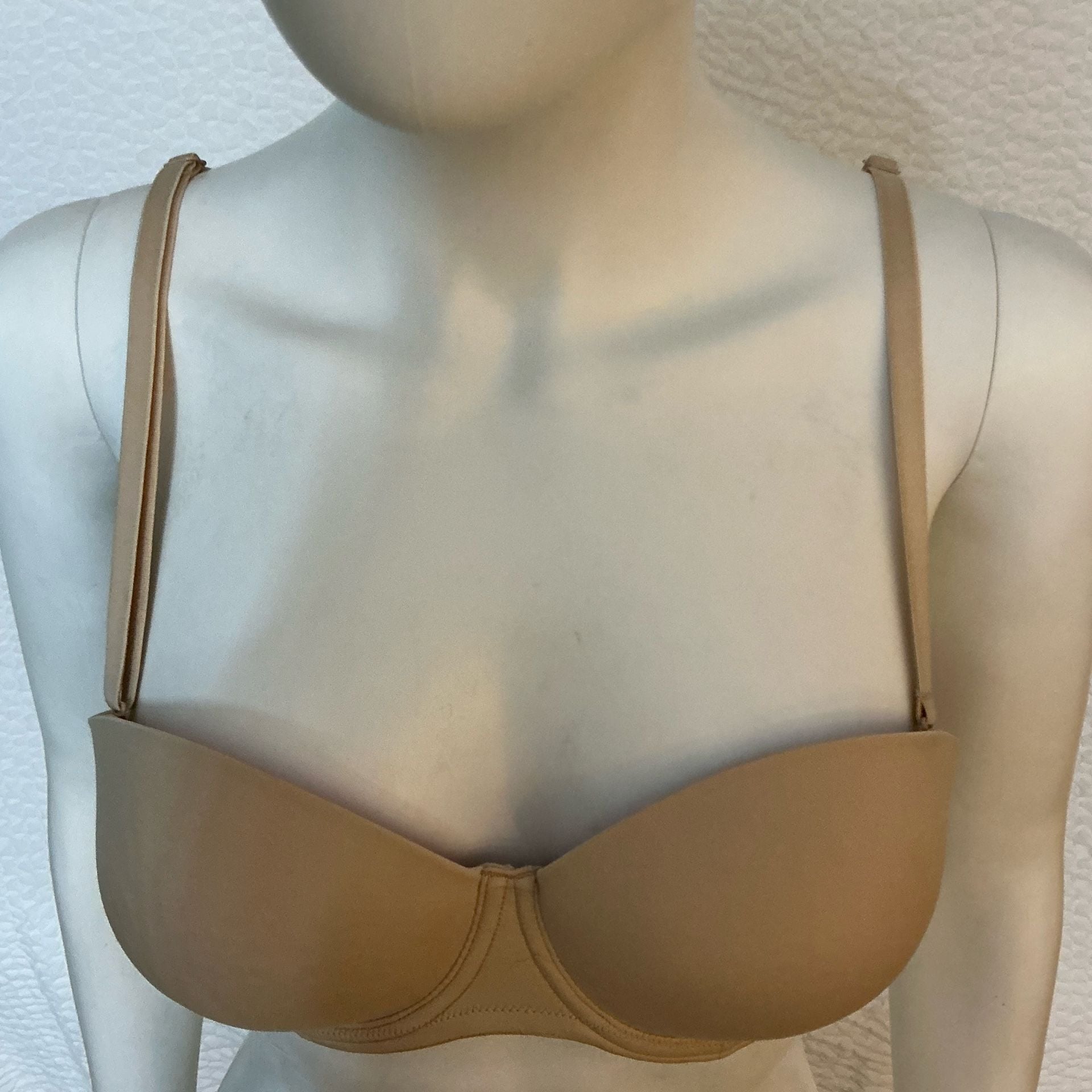 Pink Victoria's Secret Bra Size 34C Nude T-Shirt Underwire 7