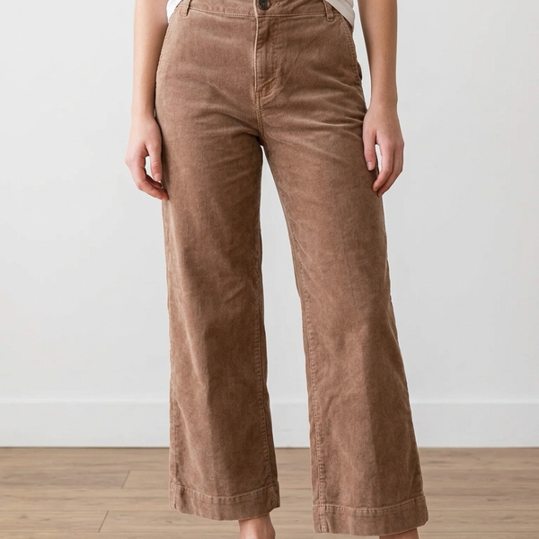 Bella Dahl Corduroy Wide Leg Pants Size 28 Brown