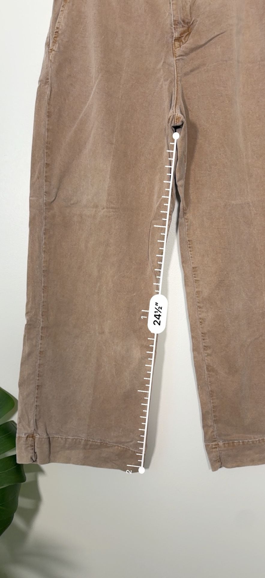 Bella Dahl Corduroy Wide Leg Pants Size 28 Brown 8