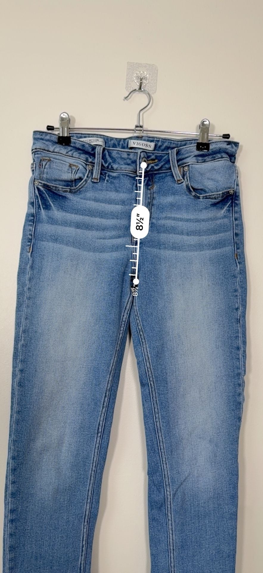 Vigoss Thompson Tomboy Jeans Size 28 Blue Denim Slim Straight Leg 8