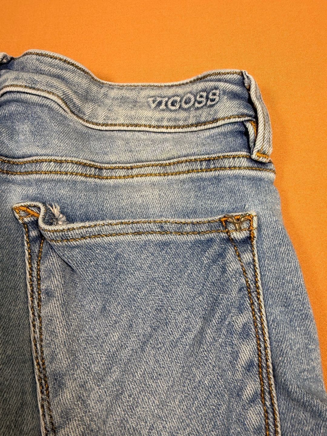 Vigoss Thompson Tomboy Jeans Size 28 Blue Denim Slim Straight Leg 11