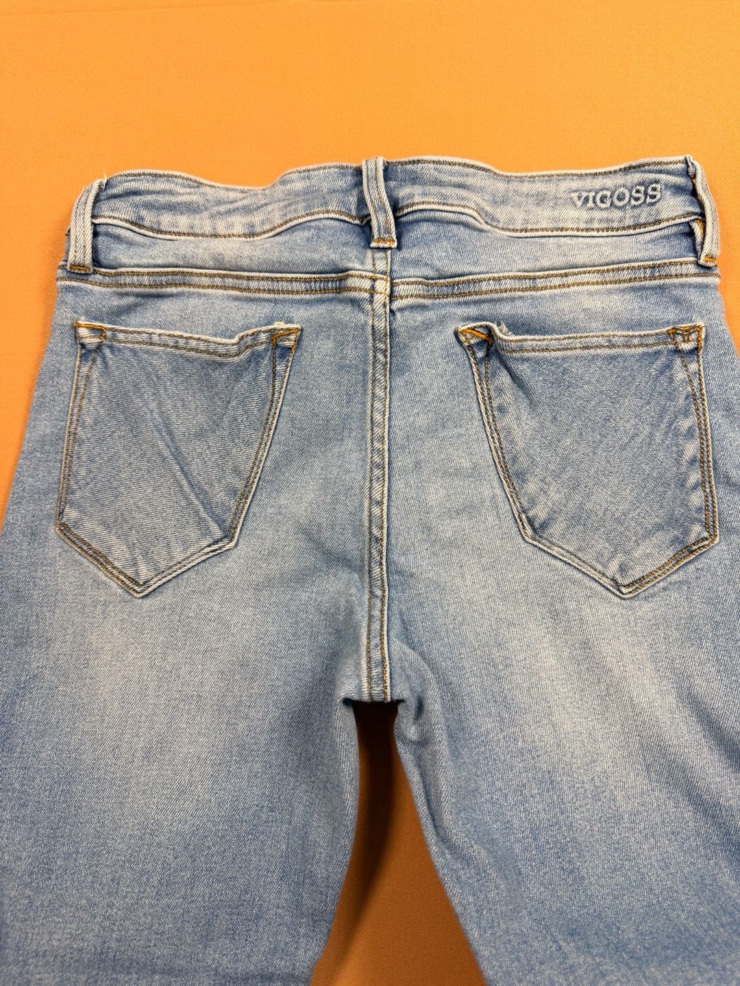 Vigoss Thompson Tomboy Jeans Size 28 Blue Denim Slim Straight Leg 12