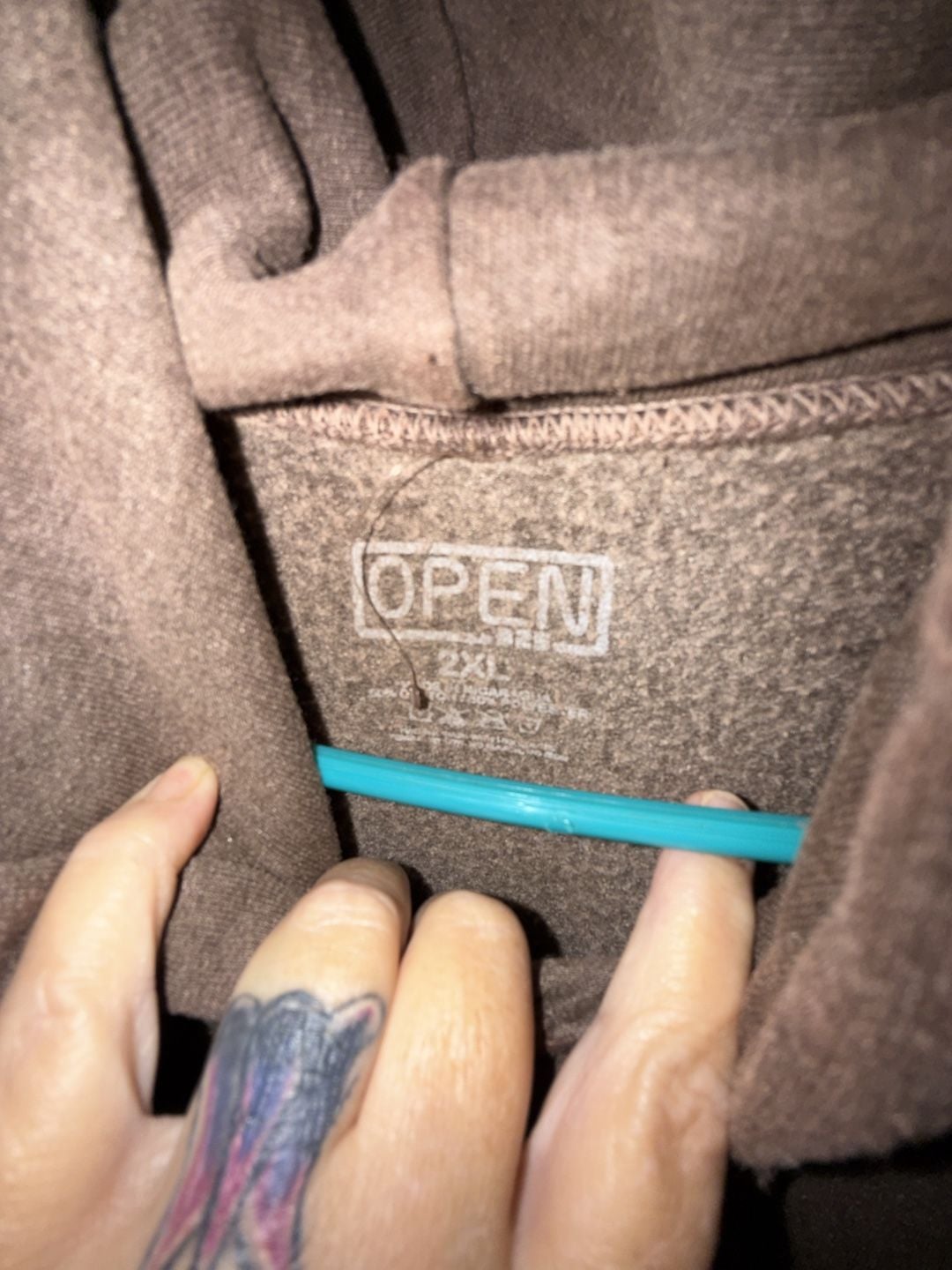 Open 925 Just Because You Did It Brown Hoodie 2XL 4