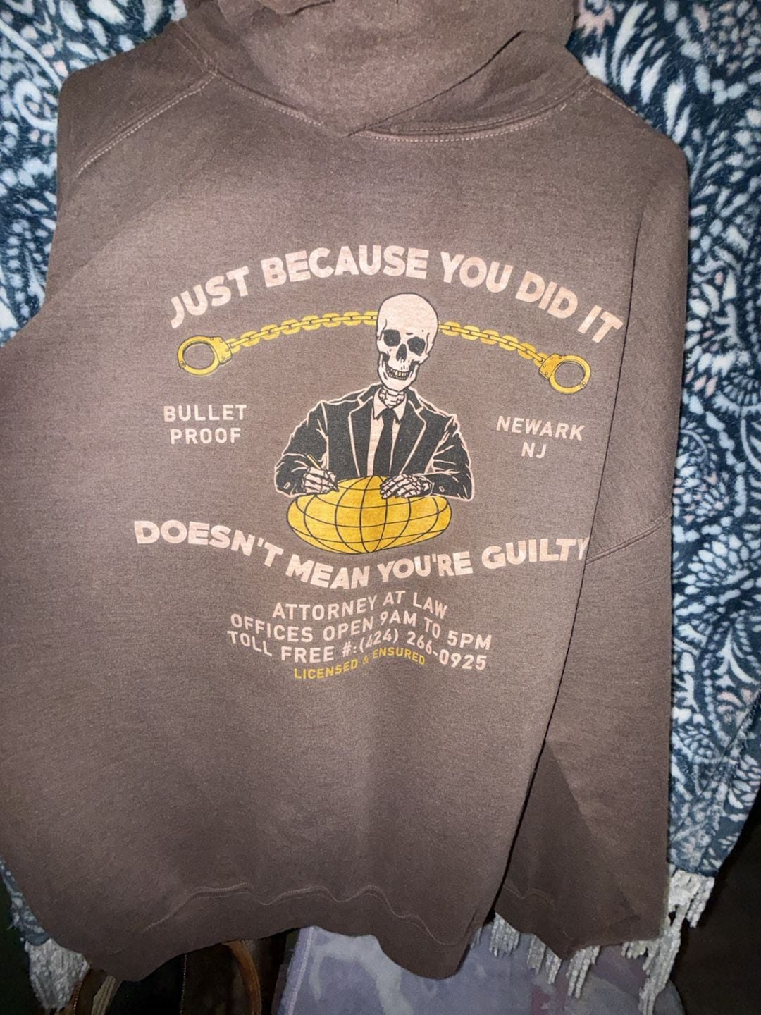 Open 925 Just Because You Did It Brown Hoodie 2XL 5