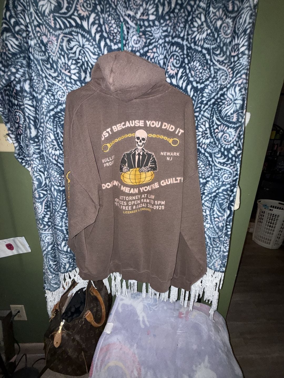 Open 925 Just Because You Did It Brown Hoodie 2XL 6