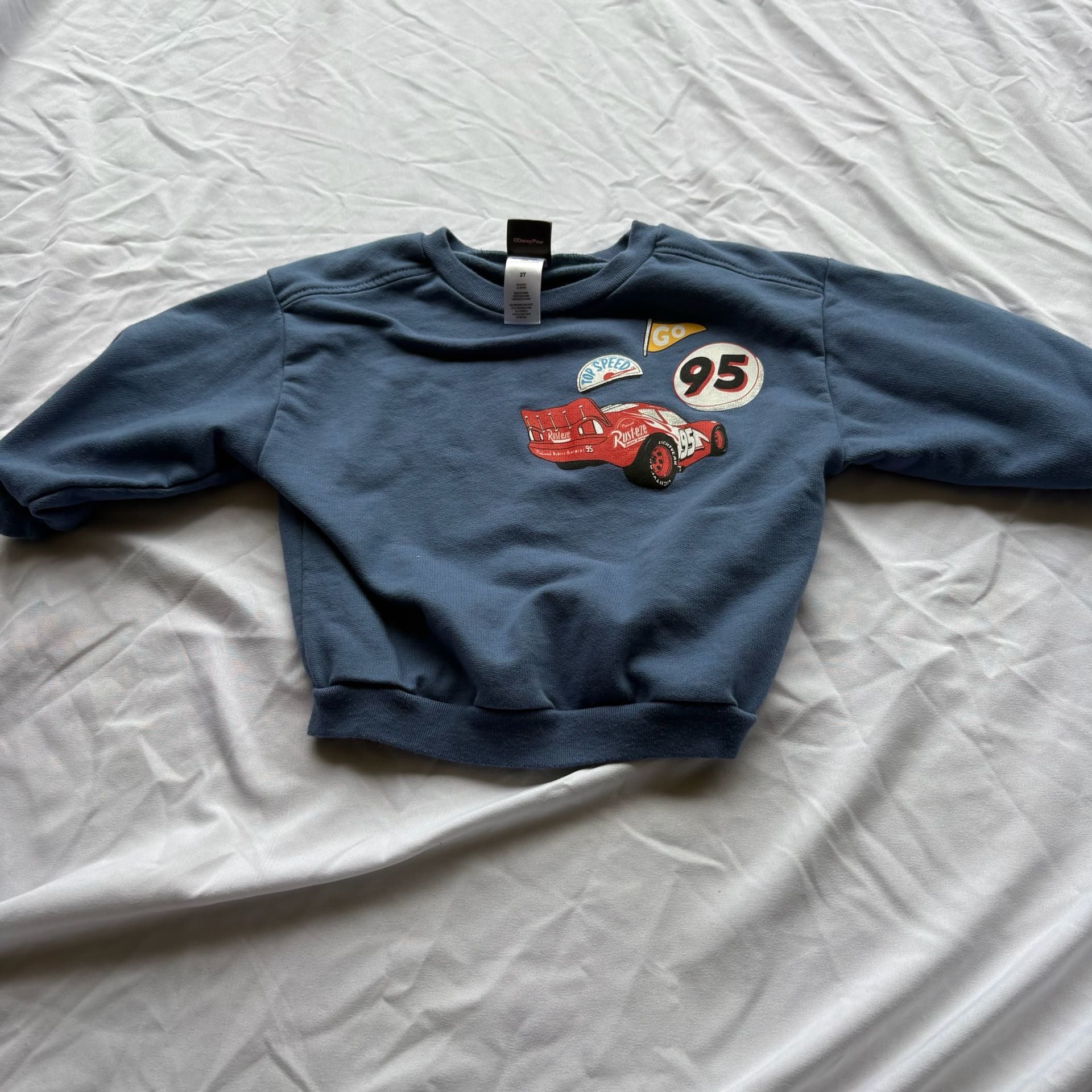 Disney Cars Sweatshirt and Joggers Set Size 2T Blue Lightning McQueen 5