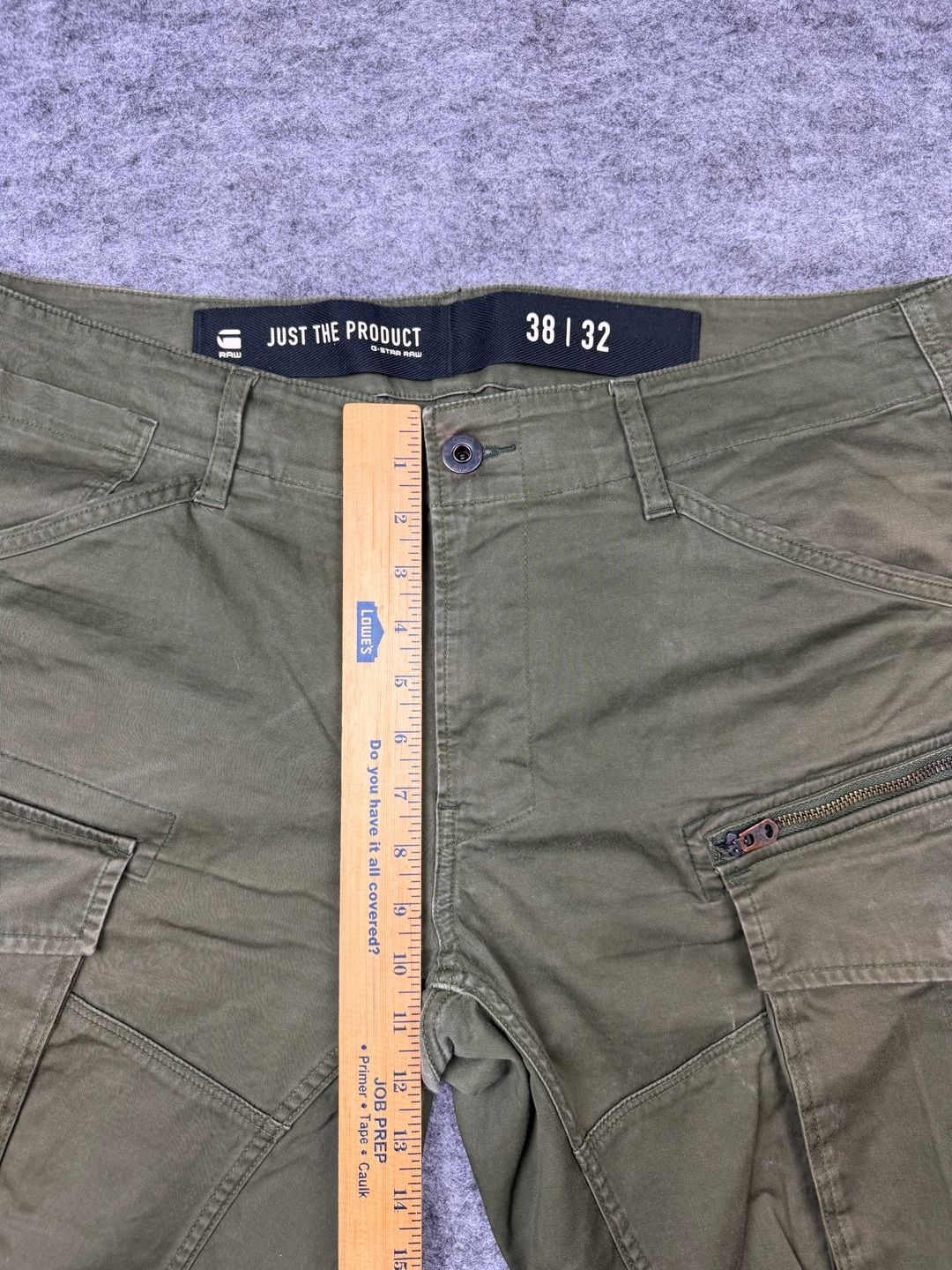 G-Star Raw Just The Product Cargo Pants Size 38x32 Olive Green 8
