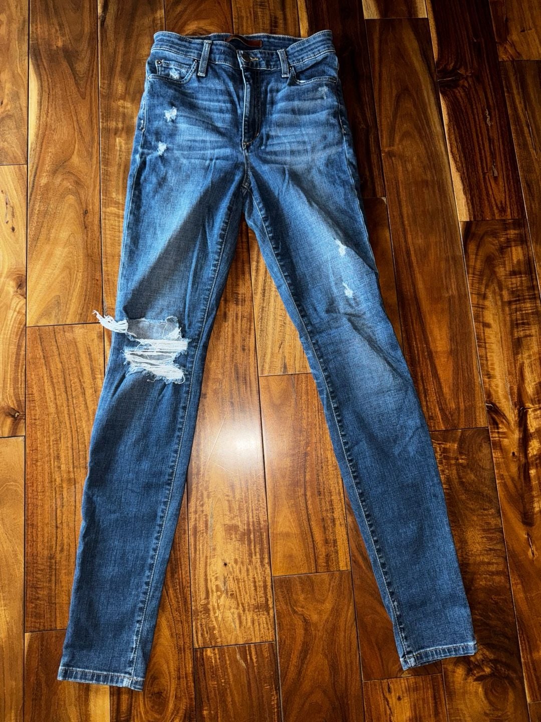 Joe's Jeans Flawless The Charlie High Rise Skinny Jeans Size 26 Blue Distressed 2