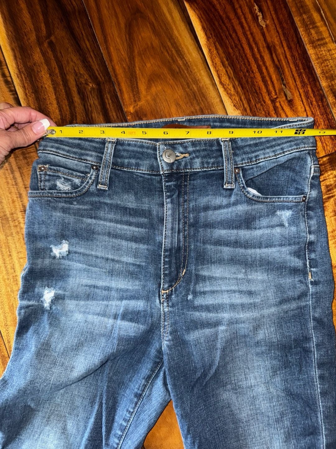 Joe's Jeans Flawless The Charlie High Rise Skinny Jeans Size 26 Blue Distressed 6