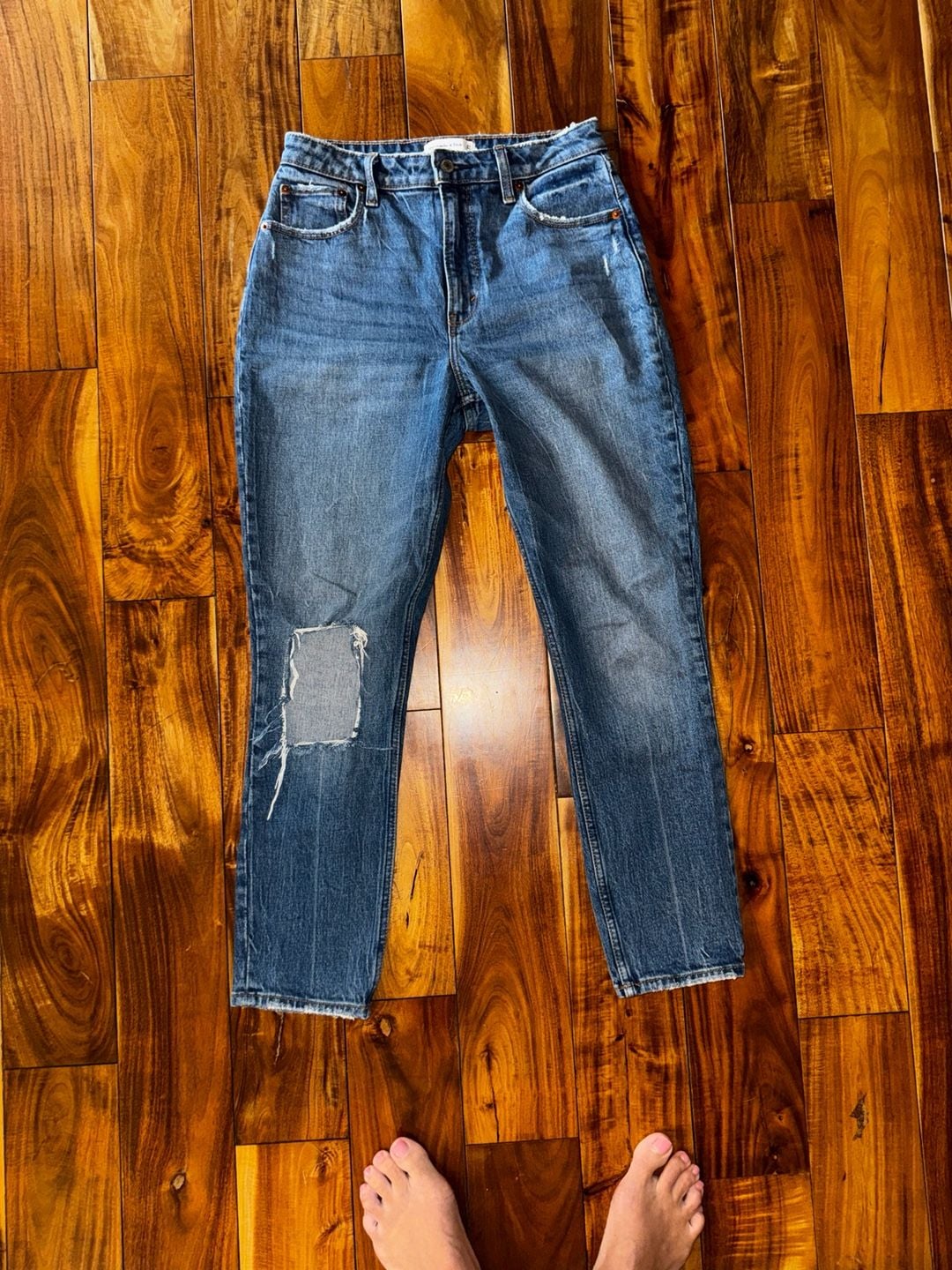 Abercrombie & Fitch The Skinny High Rise Curve Love Jeans Size 27 4R Blue Denim 2