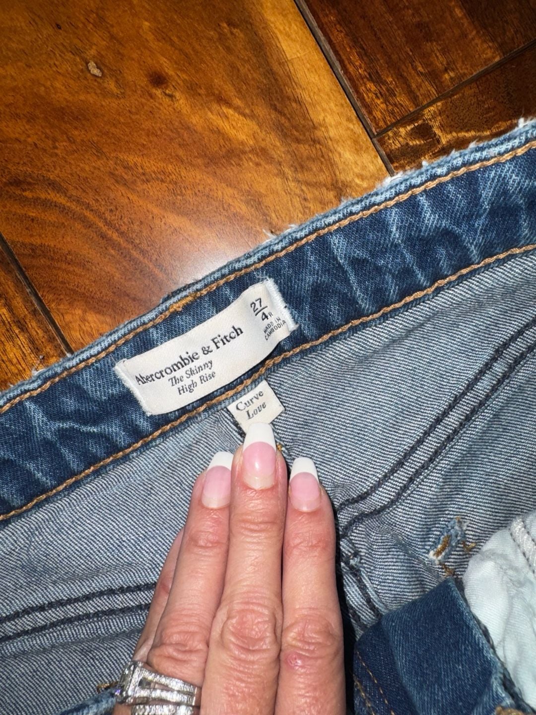 Abercrombie & Fitch The Skinny High Rise Curve Love Jeans Size 27 4R Blue Denim 4