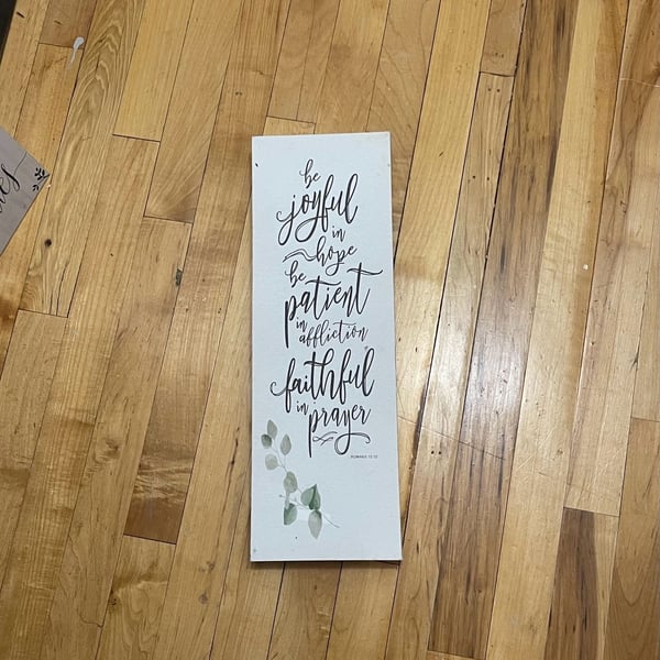 Be Joyful In Hope Romans 12:12 Canvas Wall