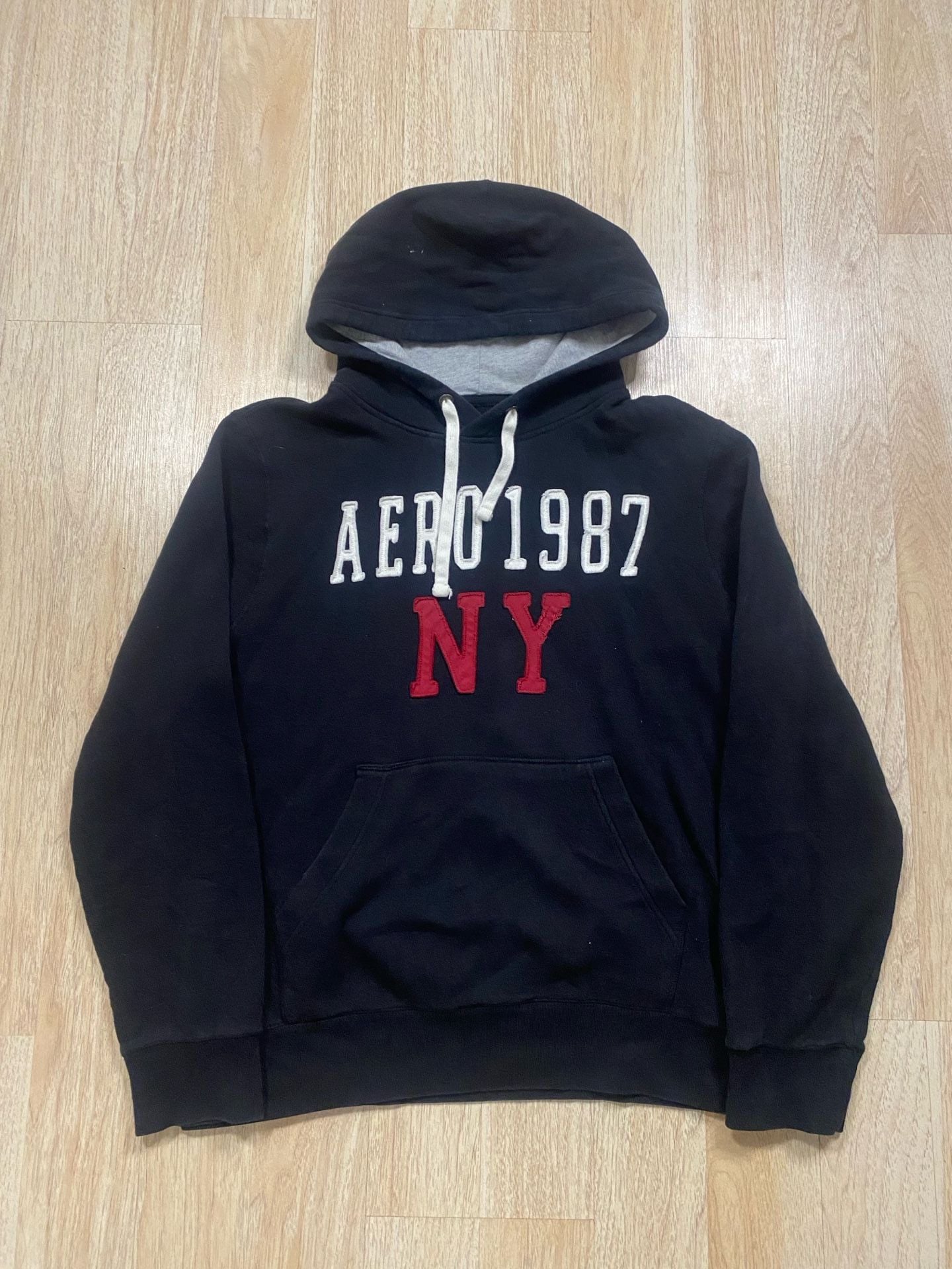 Aeropostale Aero 1987 NY Black Pullover Hoodie 3