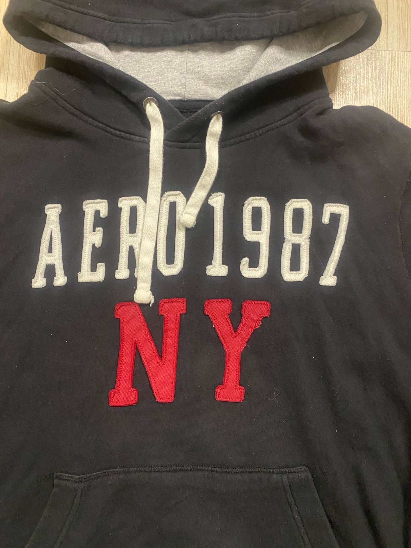 Aeropostale Aero 1987 NY Black Pullover Hoodie 4