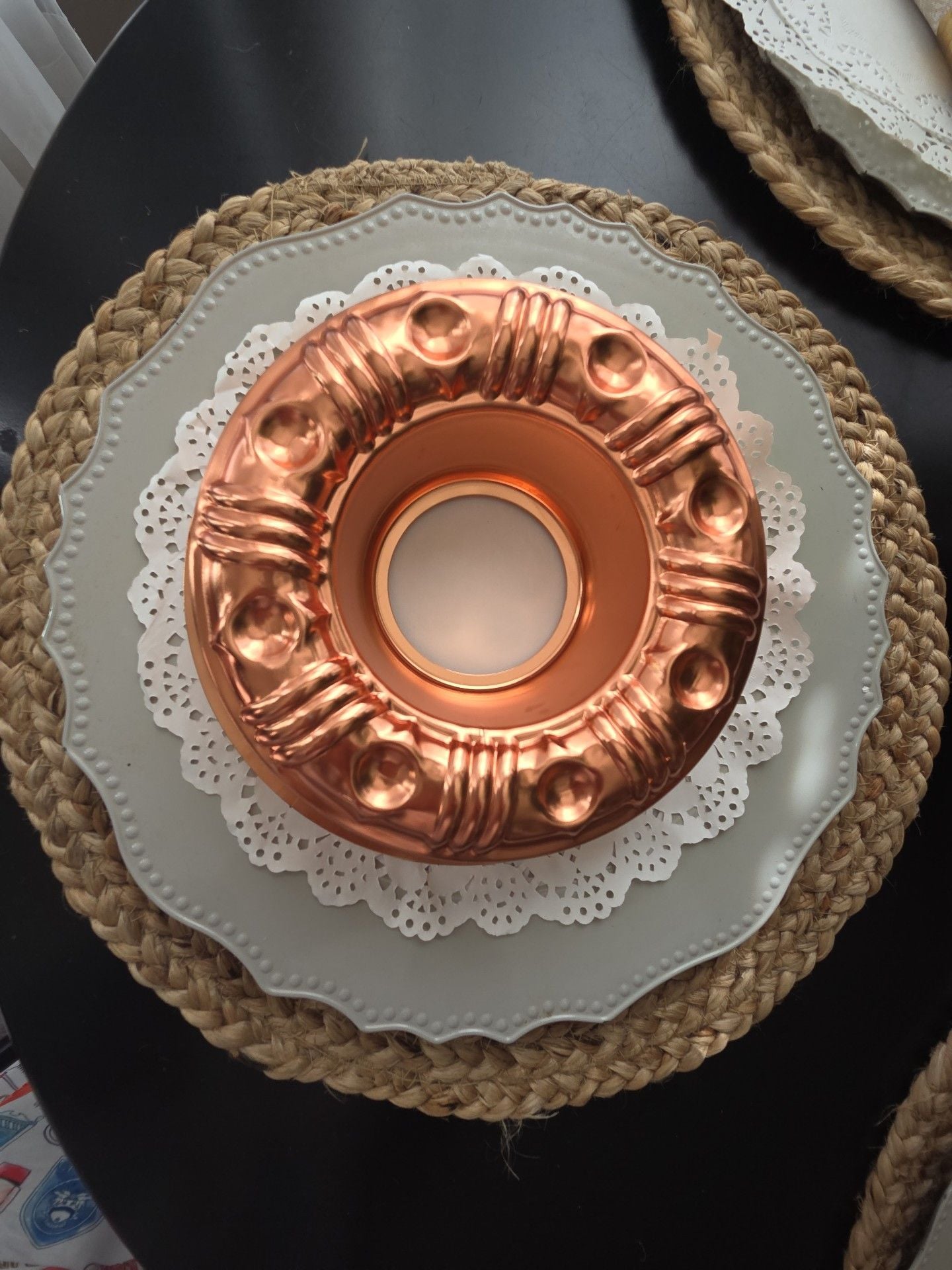 Vintage Copper Tone Aluminum 3 1/2 Cups Mold Ring 1