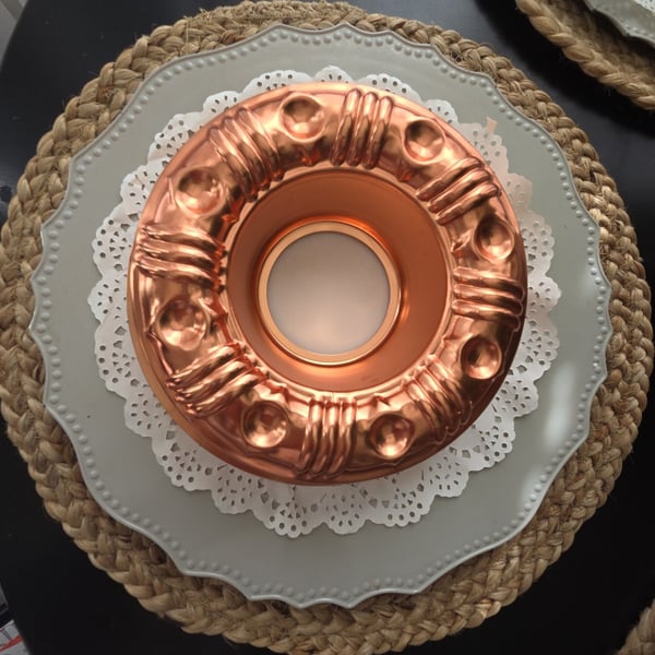 Vintage Copper Tone Aluminum 3 1/2 Cups Mold Ring
