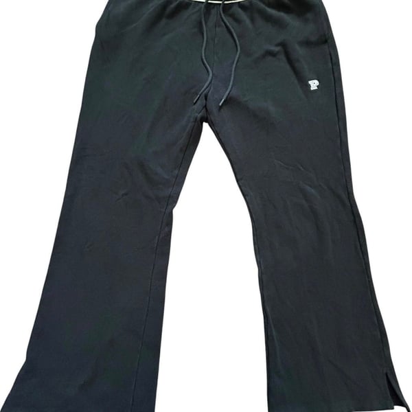 Victoria's Secret Pink Ivy Fleece Flare Pants Size L Black