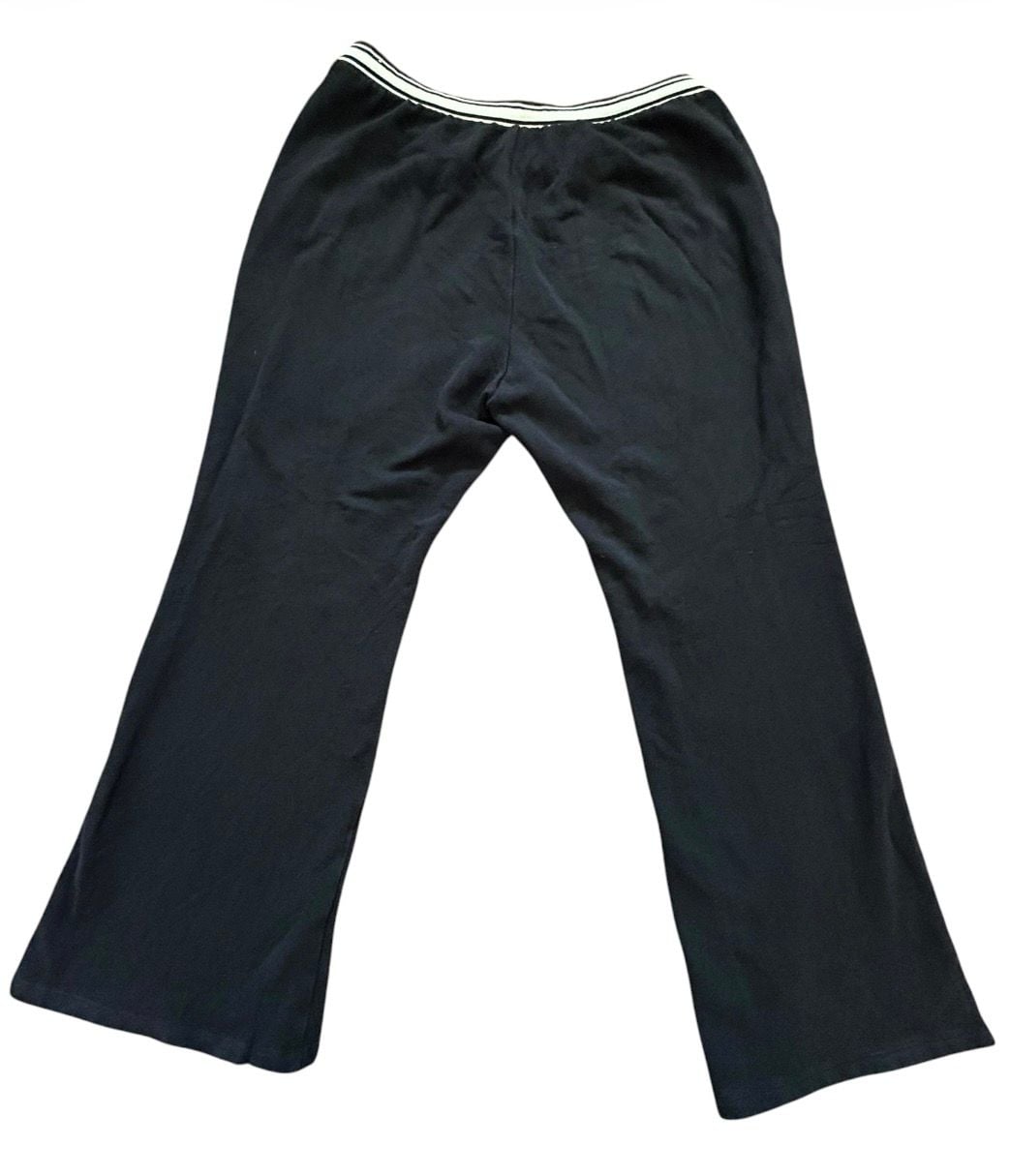 Victoria's Secret Pink Ivy Fleece Flare Pants Size L Black 3