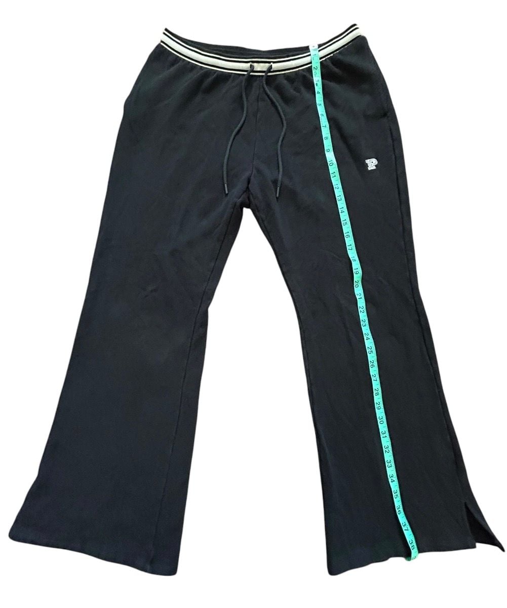 Victoria's Secret Pink Ivy Fleece Flare Pants Size L Black 5