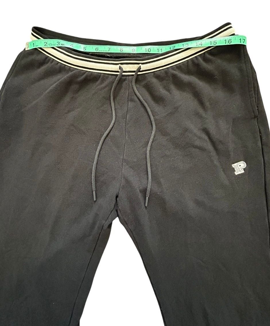 Victoria's Secret Pink Ivy Fleece Flare Pants Size L Black 6