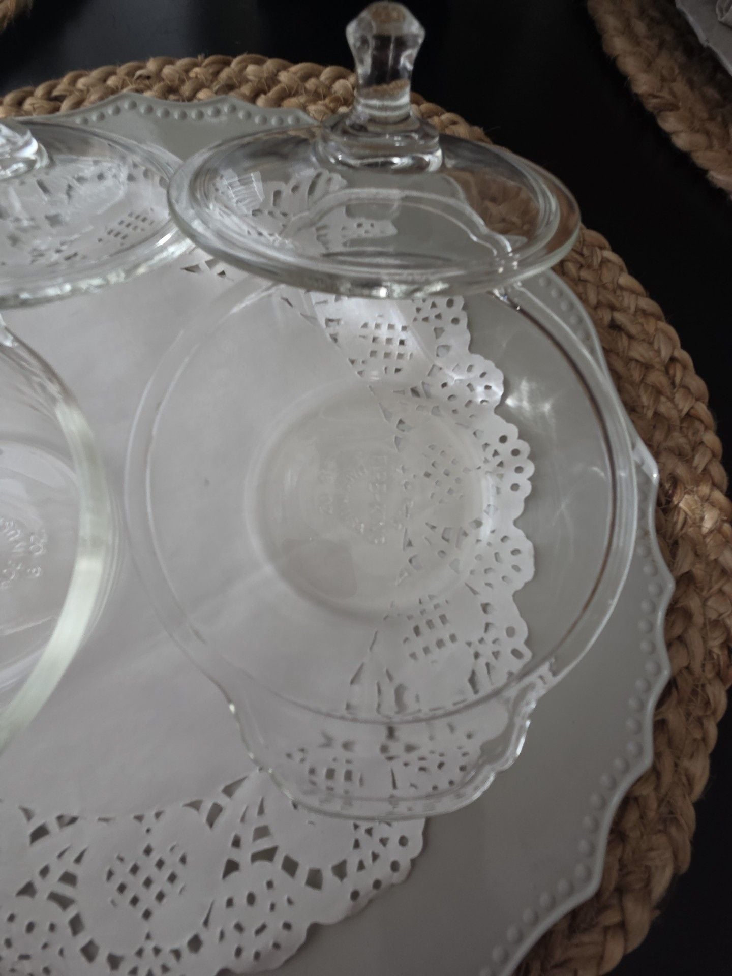 Fire King Vintage Glass Covered Casserole Dish Set Clear 6