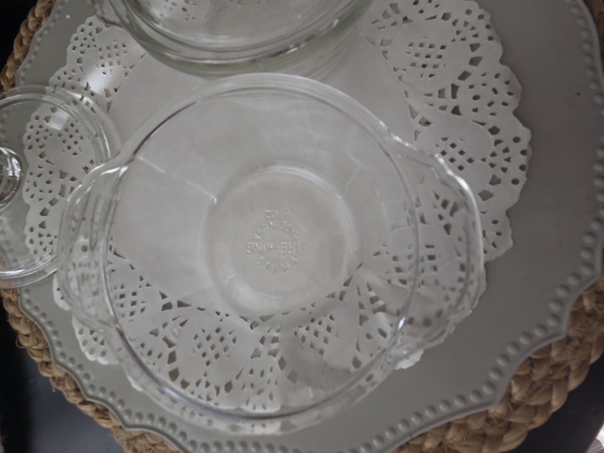 Fire King Vintage Glass Covered Casserole Dish Set Clear 10