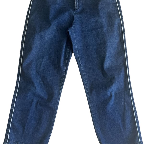 Dana Buchman Dark Wash Denim Jeans Size 10 Contrast Stitch