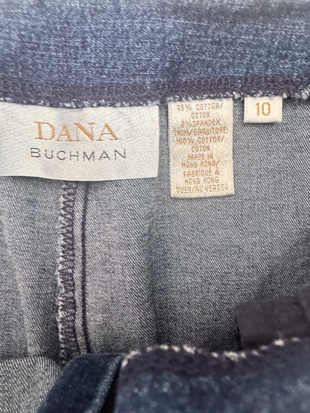 Dana Buchman Dark Wash Denim Jeans Size 10 Contrast Stitch 4