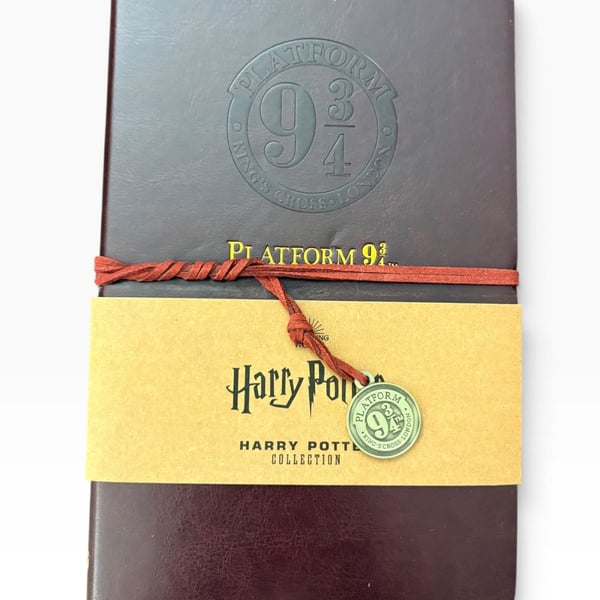 Harry Potter Platform 9 3/4 Notebook Journal with Suede Cord