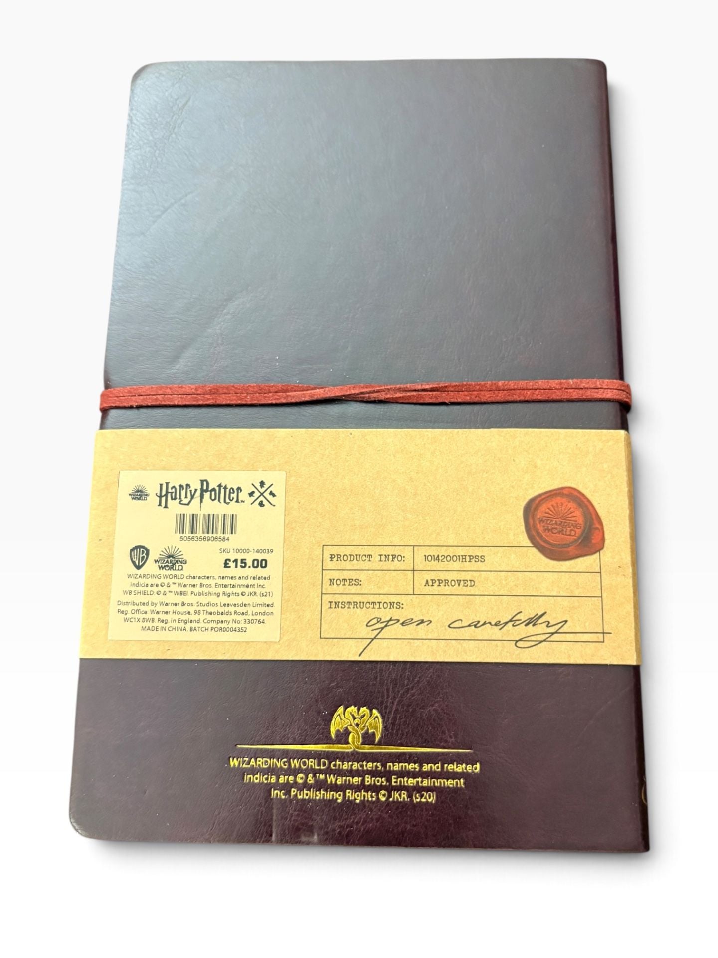 Harry Potter Platform 9 3/4 Notebook Journal with Suede Cord 3