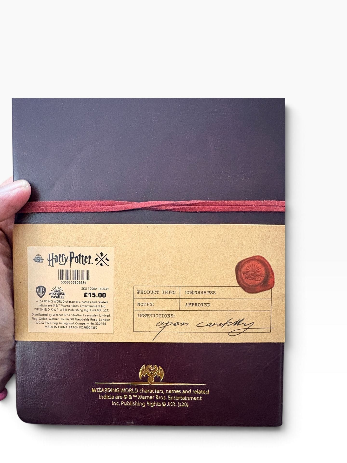 Harry Potter Platform 9 3/4 Notebook Journal with Suede Cord 5