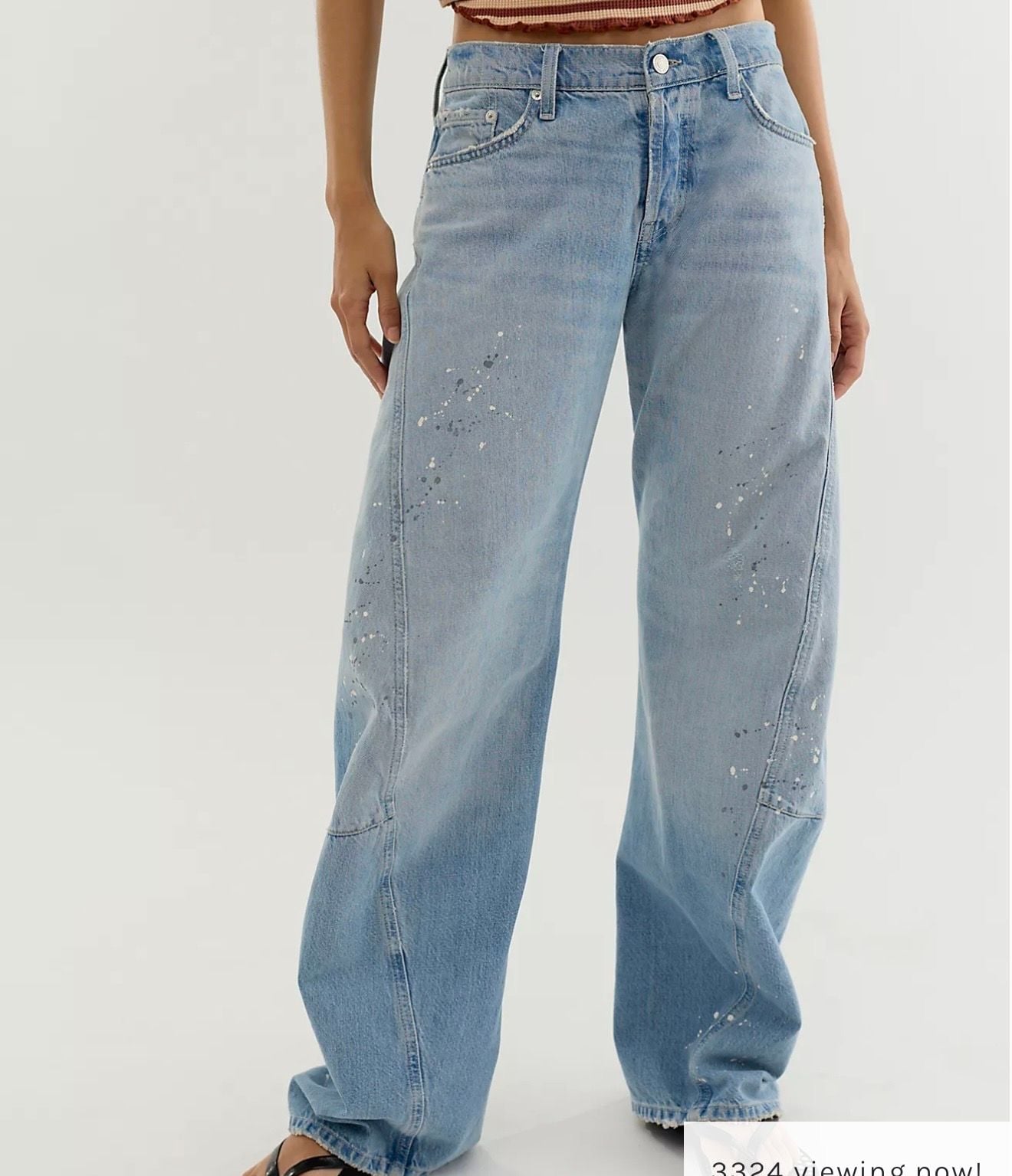 Free people We The Free Fable Low-Waist Twisted Bowed Jeans Size 28 4