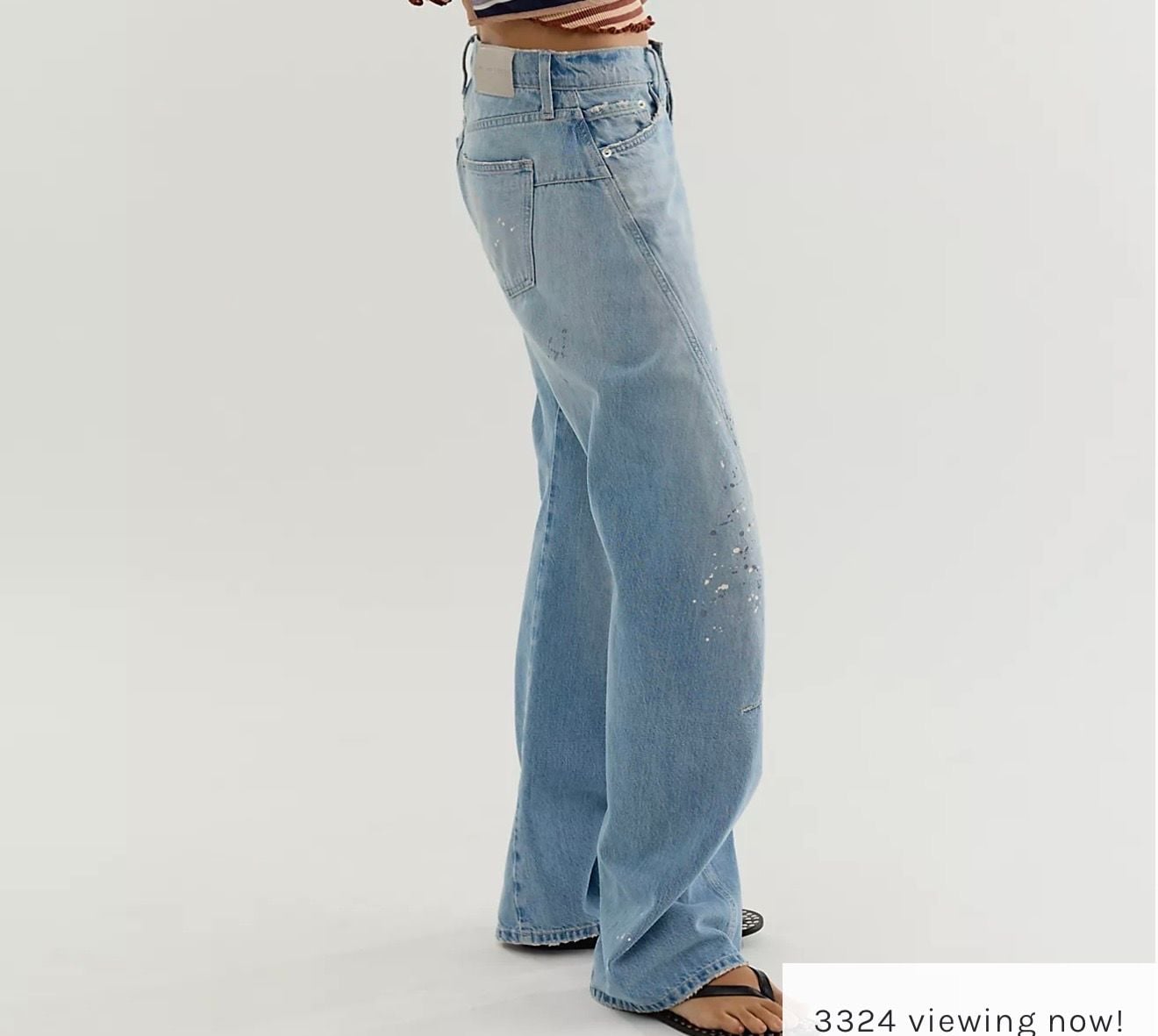 Free people We The Free Fable Low-Waist Twisted Bowed Jeans Size 28 5