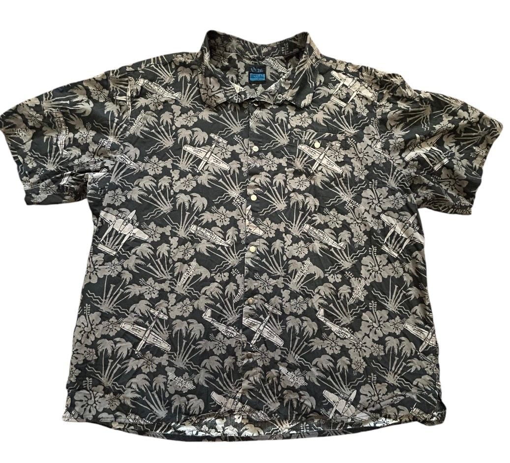 Vintage LA Police Gear Shirt Mens 3XL Gray Tactical Vanguard Flannel Button-Up 2