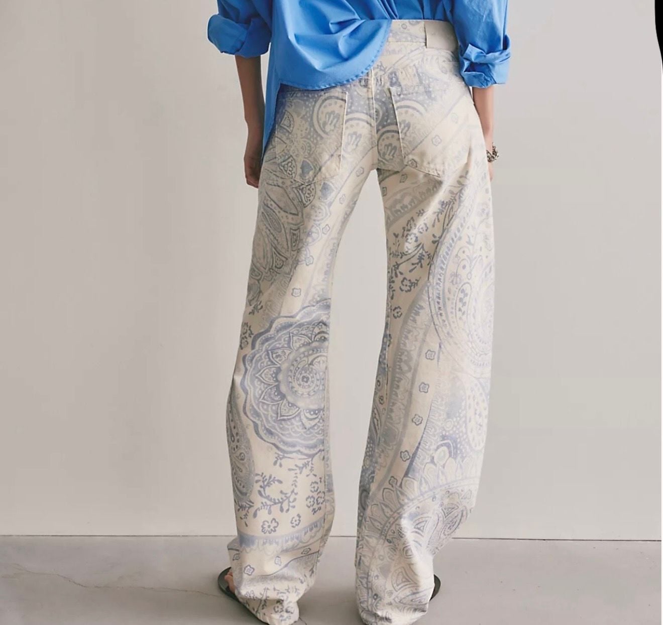 Free people We The Free Fable Printed Twisted Jeans size 28 4