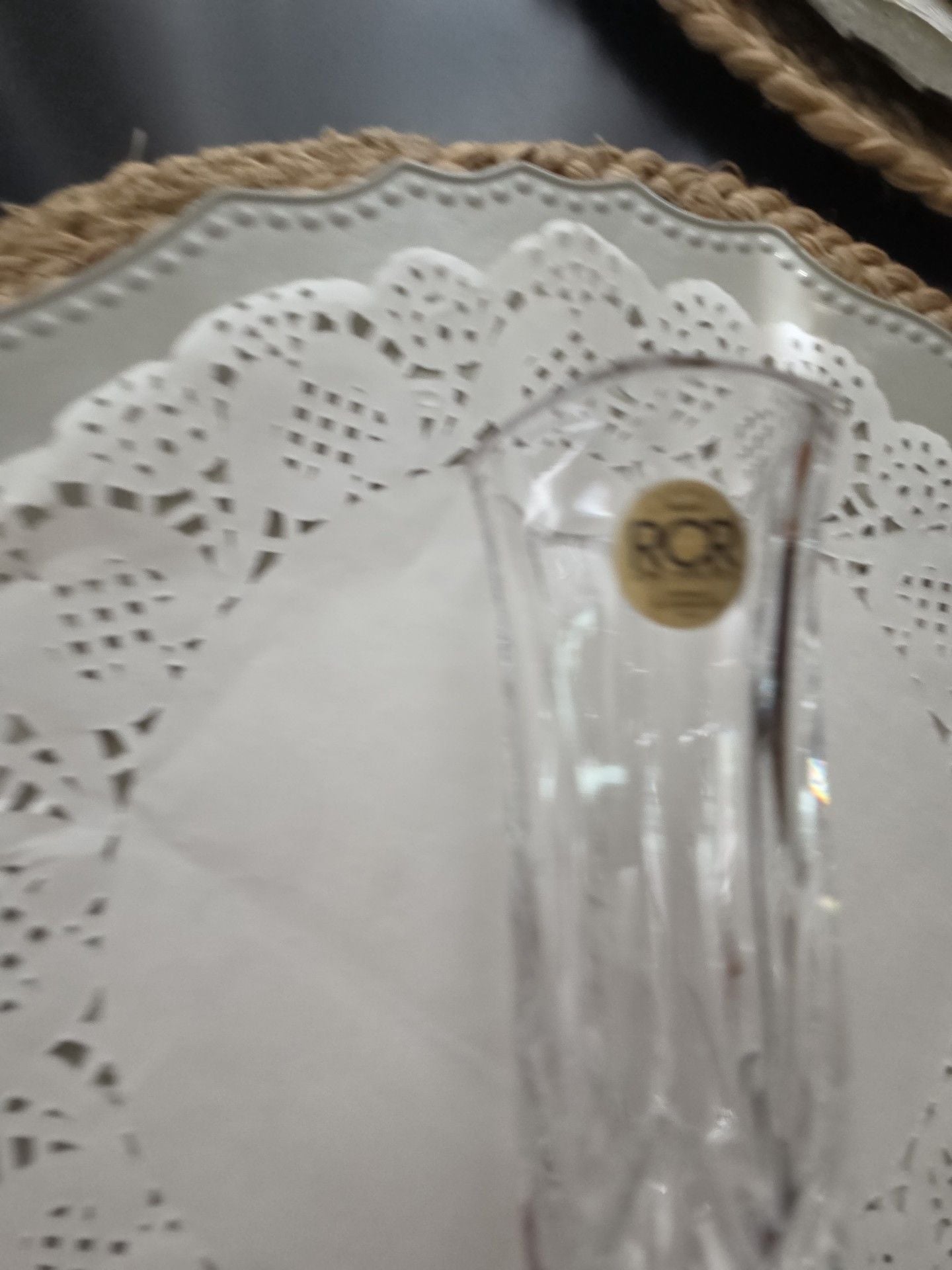 RCR Royal Crystal Rock 24% Lead Crystal Pedestal Bud Vase 6