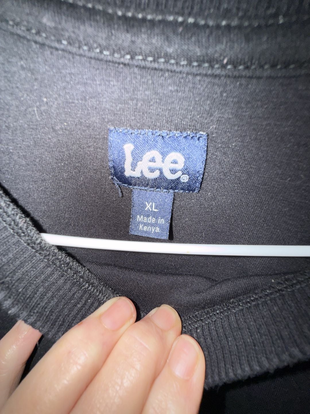 Lee Black 3/4 Sleeve Crop Top Size XL 3
