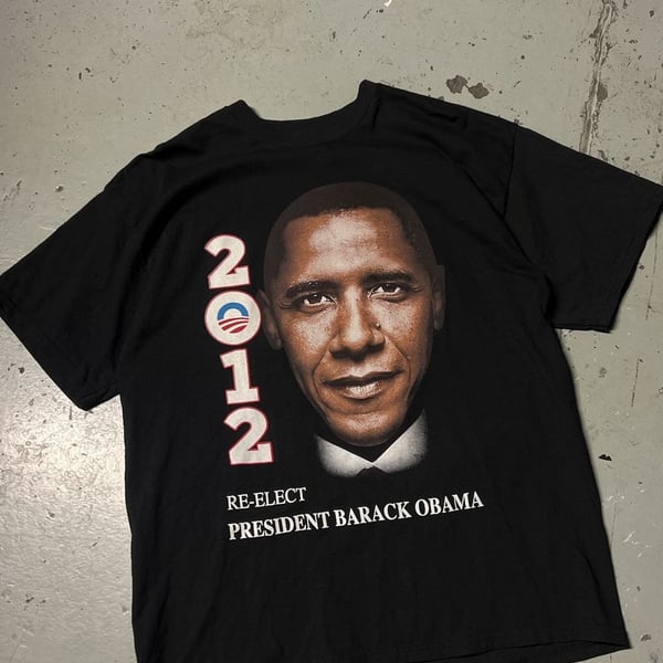 Style Re-elect President Barack Obama 2012 T-Shirt XL Black Yes We Can Do It