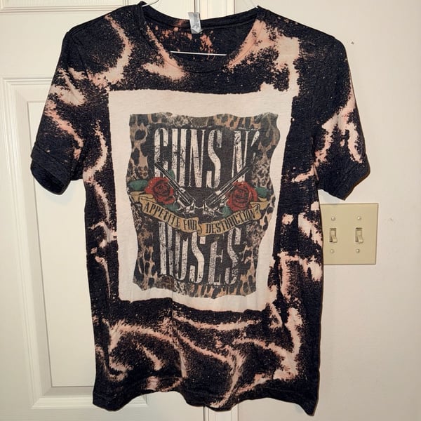 Canvas Guns N' Roses Appetite For Destruction Bleached T-Shirt Size M