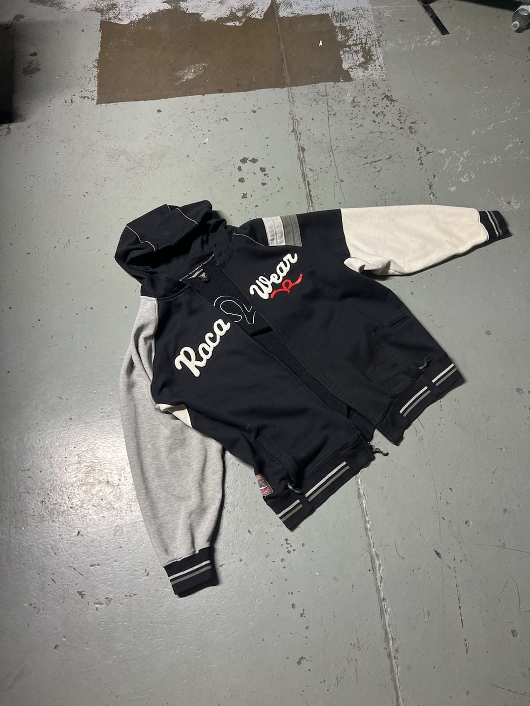 Rocawear Hoodie Size 3XL Black White Y2K Full Zip Jacket 2