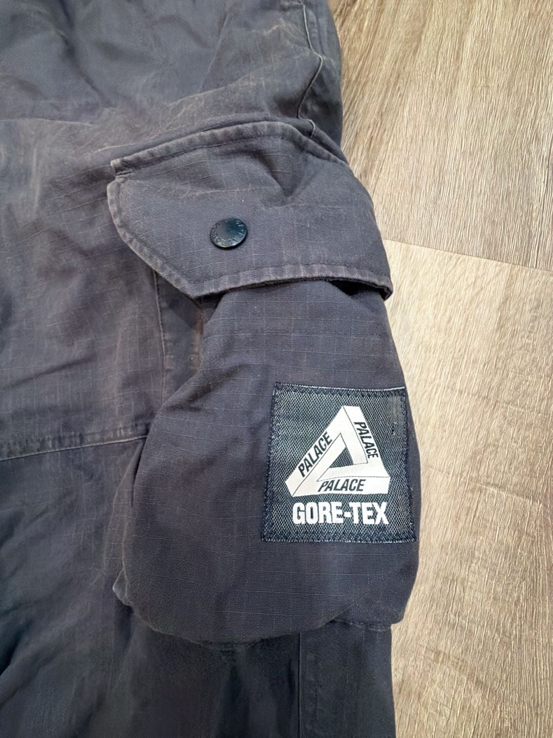 Palace Gore-Tex Cargo Pants Size L Navy Ripstop 3