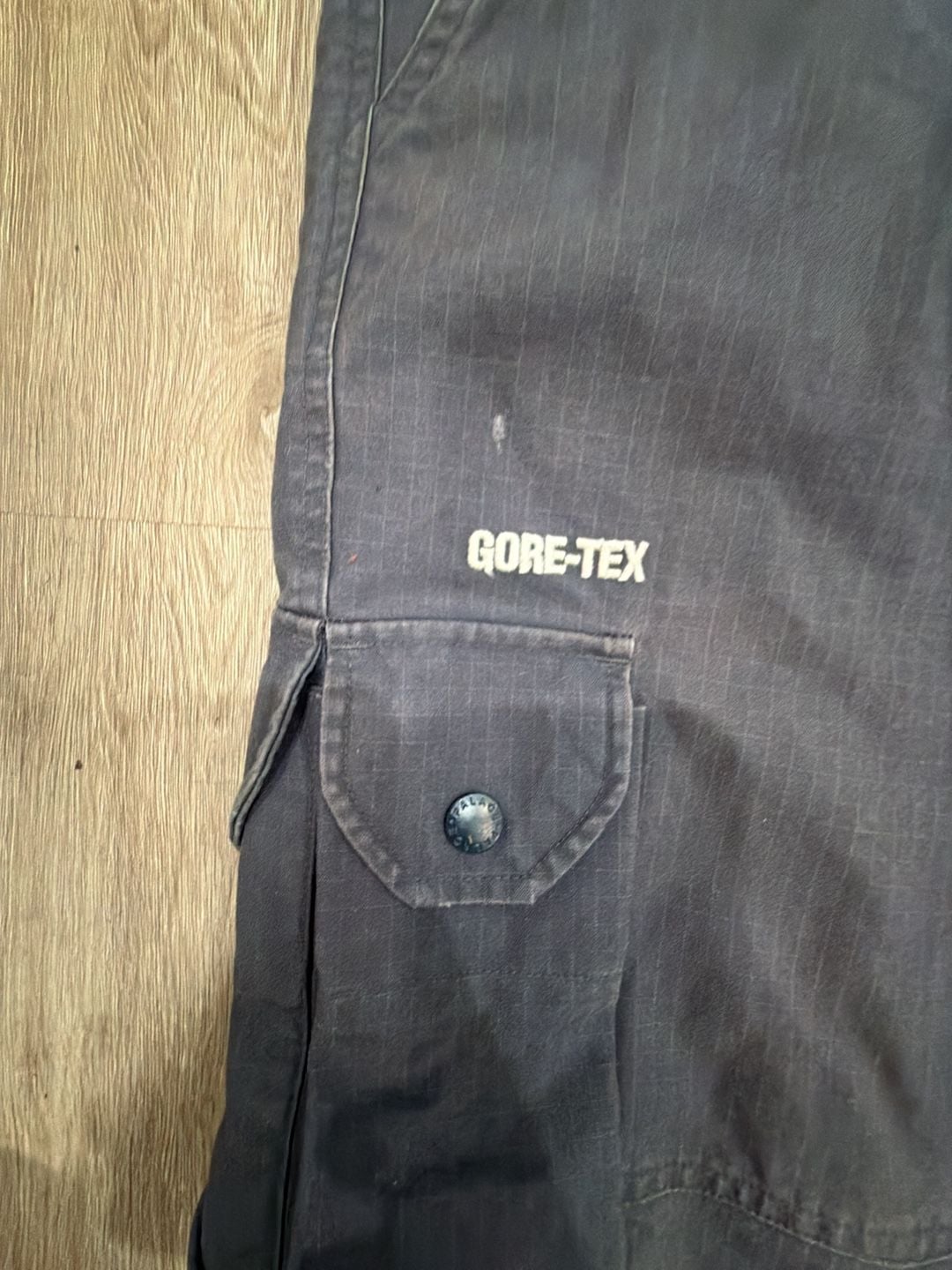 Palace Gore-Tex Cargo Pants Size L Navy Ripstop 4