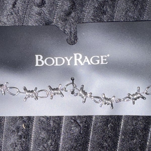 Barbed Wire Silver color Y2k 2000s Grunge choker