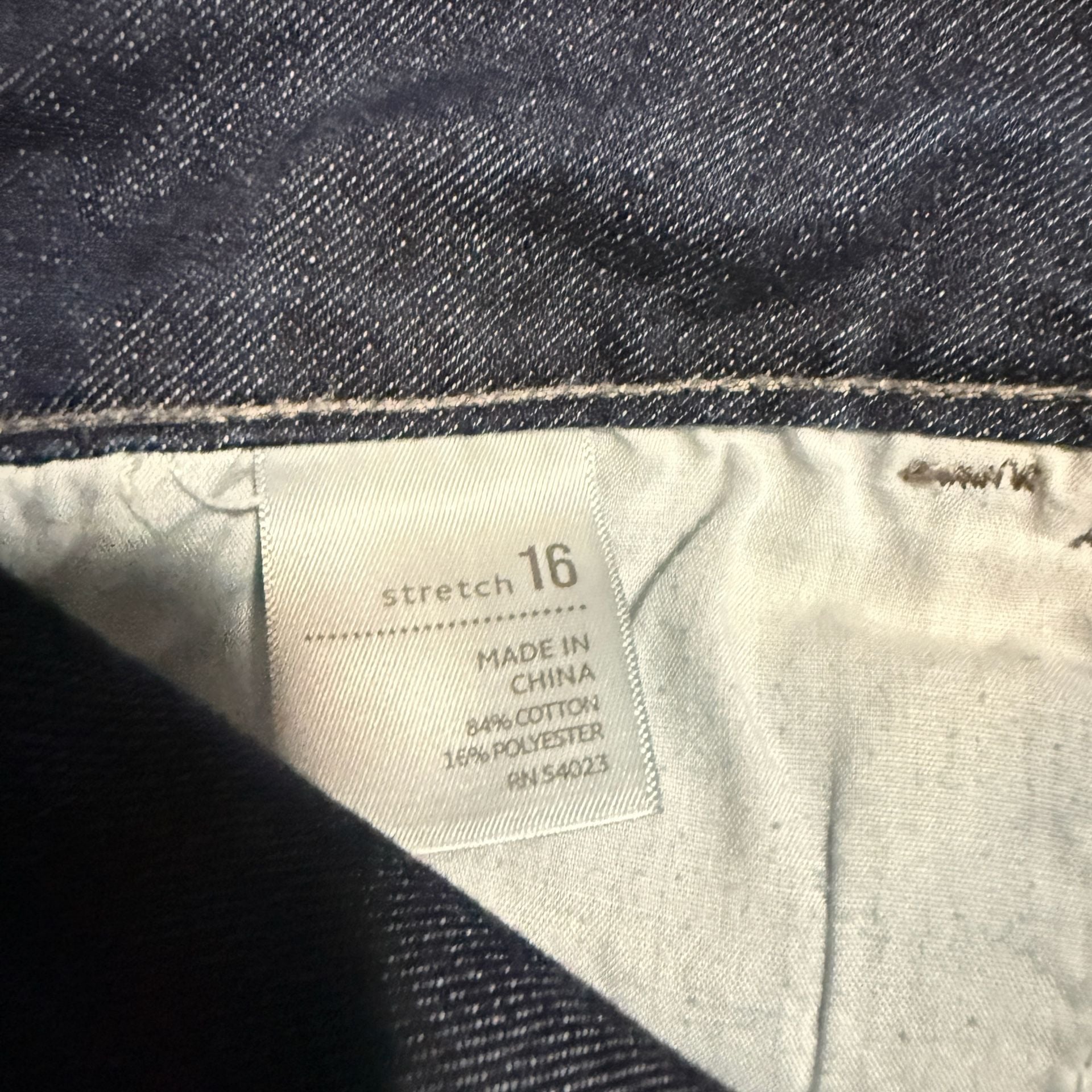 Old Navy Stretch 16 Dark Blue Denim Mini Skirt with Pockets 5