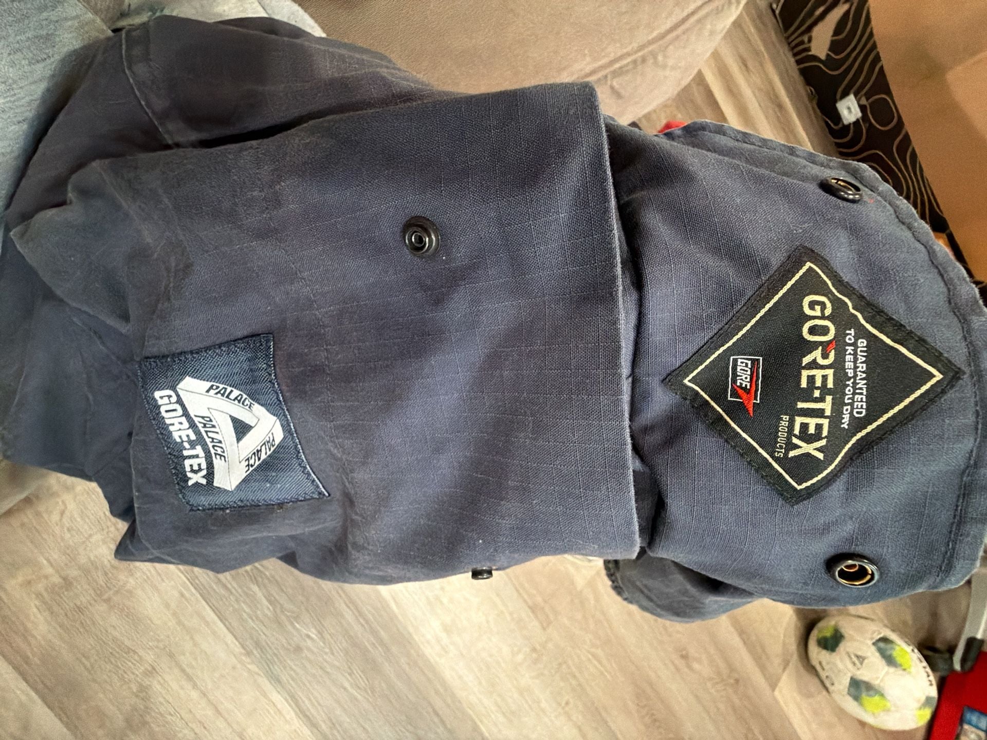Palace Gore-Tex Cargo Pants Size L Navy Ripstop 10