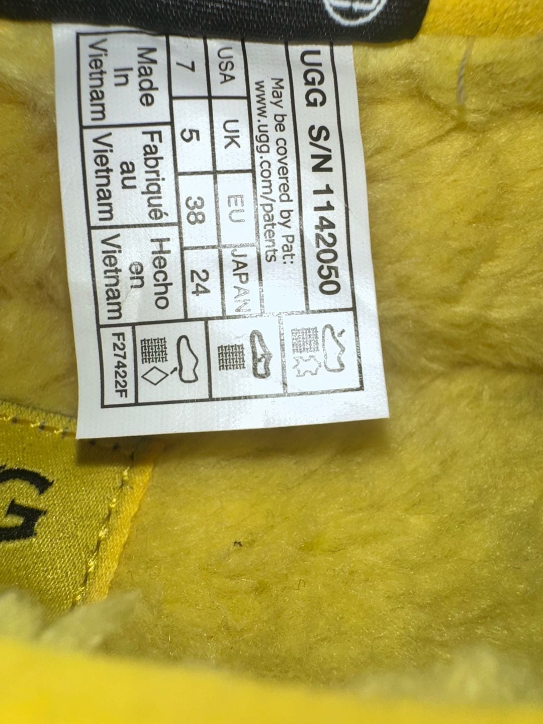 No.10 Ugg Tasman Lta Slippers Size 7 Canary Yellow Puffer Mules 7