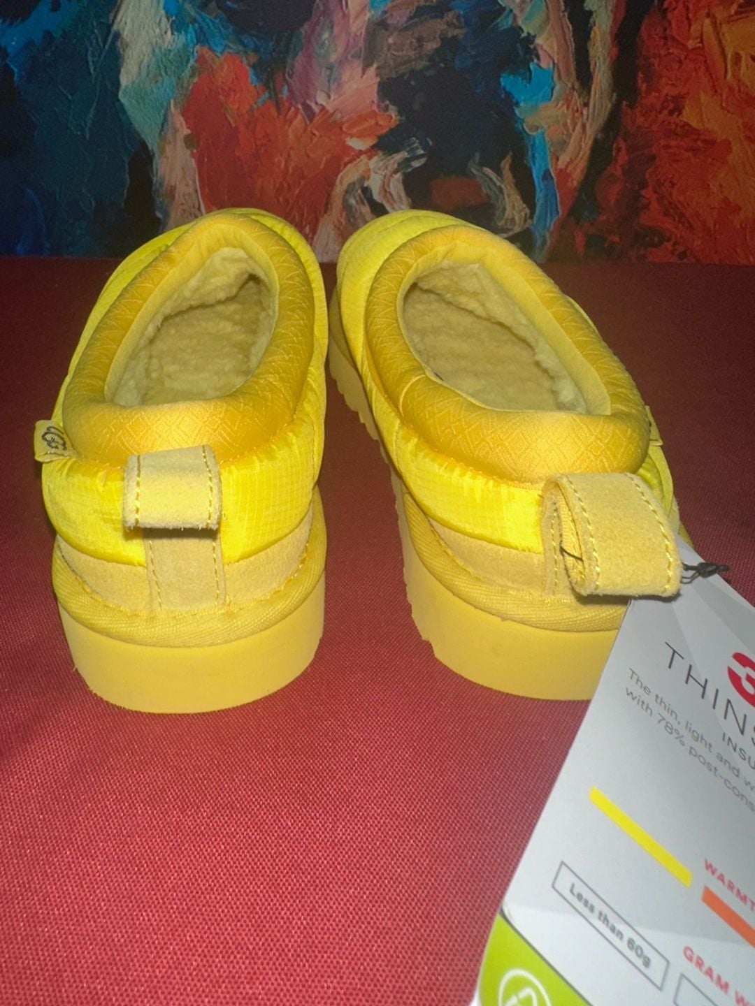 No.10 Ugg Tasman Lta Slippers Size 7 Canary Yellow Puffer Mules 8