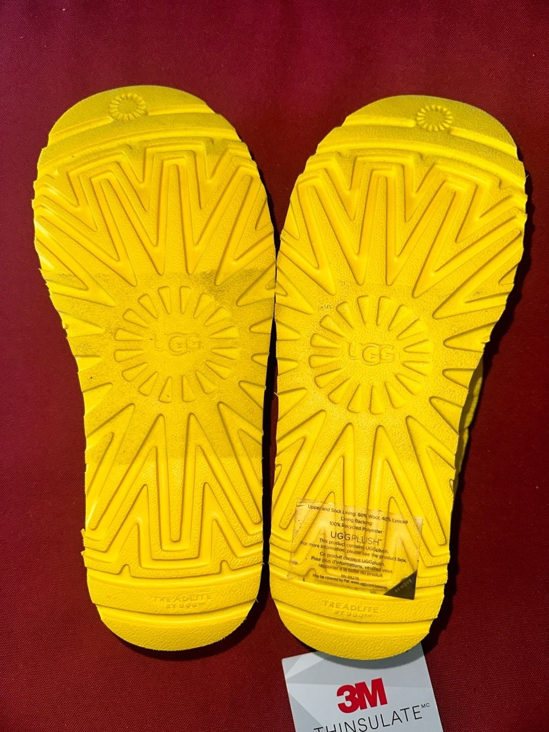 No.10 Ugg Tasman Lta Slippers Size 7 Canary Yellow Puffer Mules 10